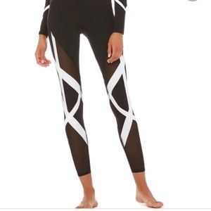 ALO BANDAGE BLACK LEGGINGS MEDIUM